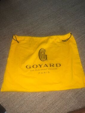 Goyard Bright Yellow Logo Drawstring Dust Bag